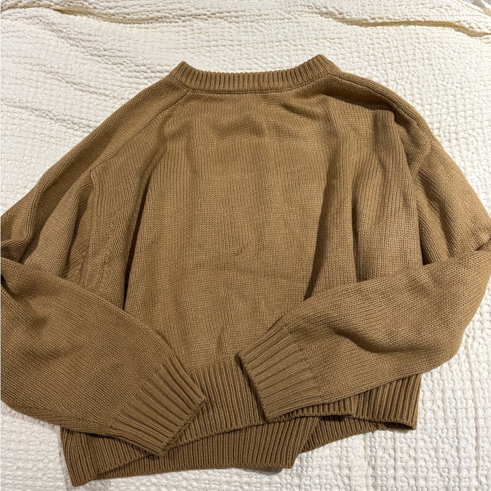 Elodie Classic Brown Crew Neck Sweater